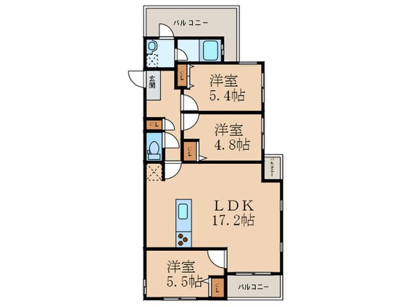 ニュ－ガイアソラ－レ葛原の物件間取画像